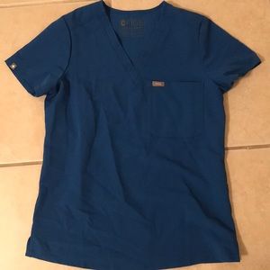 Figs! Catarina Scrub Top Royal Blue XS